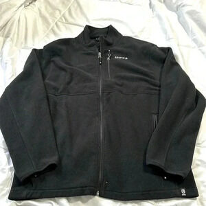 SOLARIS Men's fleece jacket Full Zip 3 Pockets Black Size XL outdoors